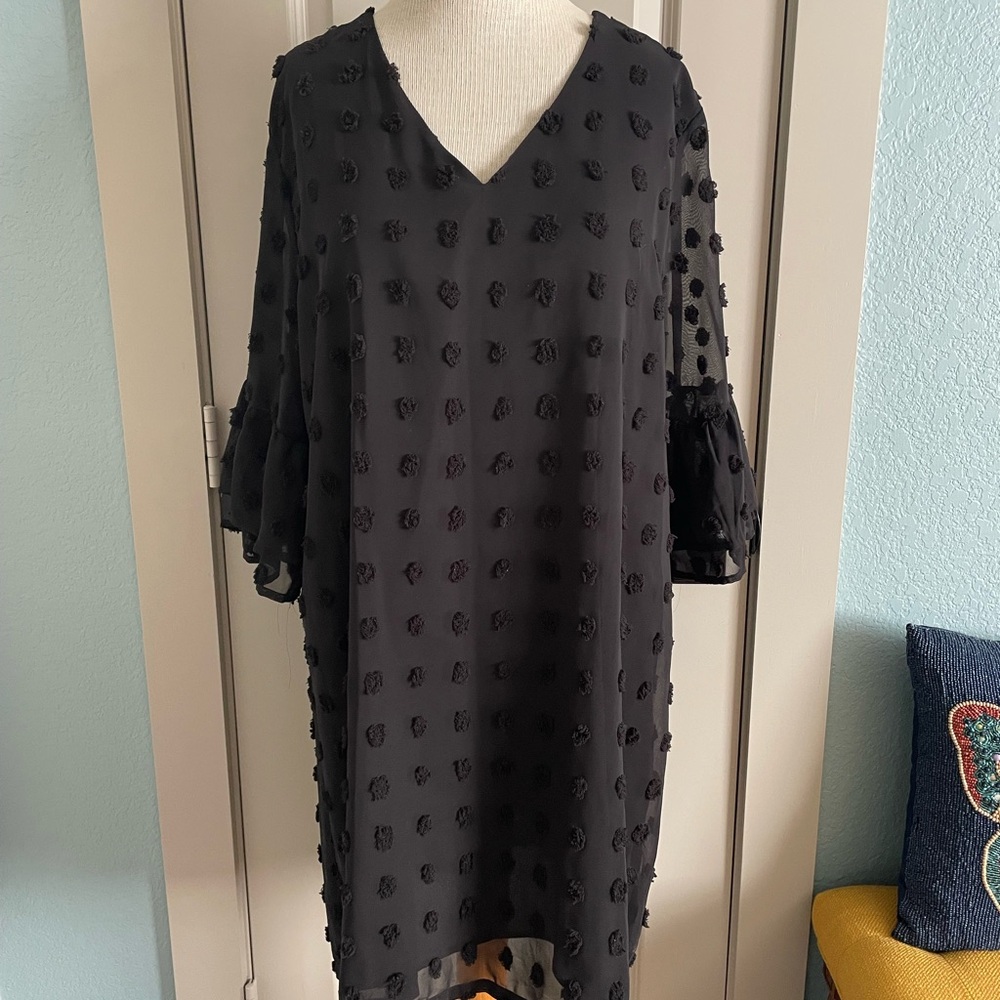 Elegant Black Textured Dress